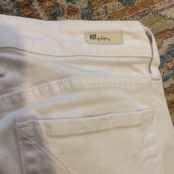 Kut from the Kloth - size 0, white; Catherine boyfriend jeans. - Picture 3 of 4